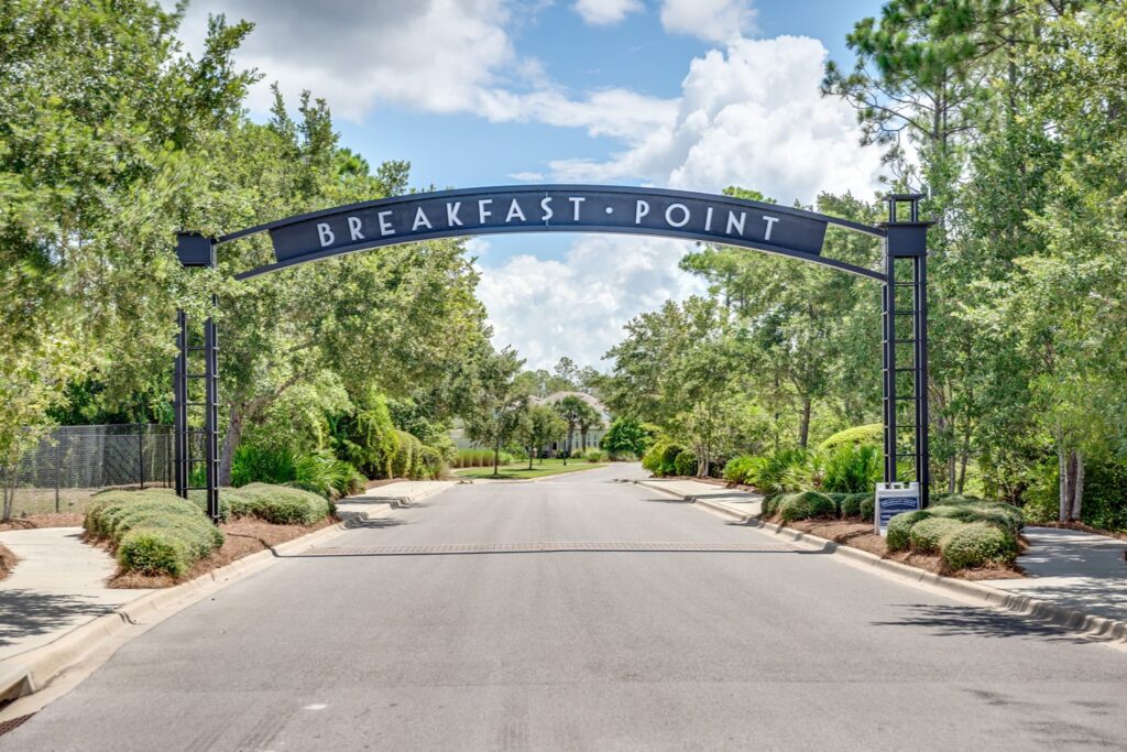 Breakfast Point Welcome sign 